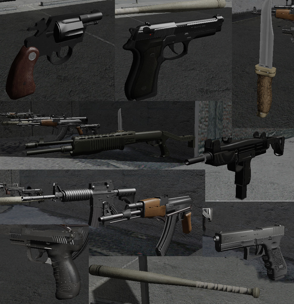 Weapons in-game finally