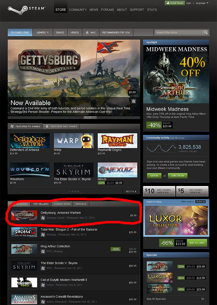 Gettysburg: Armored Warfare Released - #1 selling game on Steam!